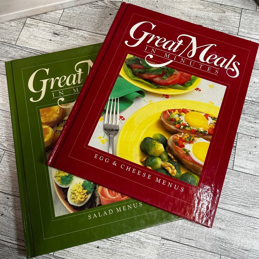 Great Meals in Minutes Egg & Cheese and Salad Menus 1983 Hardcover Set
